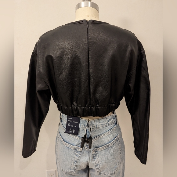 Zara cropped leather top - Picture 3 of 7